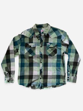 Topo Designs Mens Button Up Buffalo Plaid Flannel Shirt